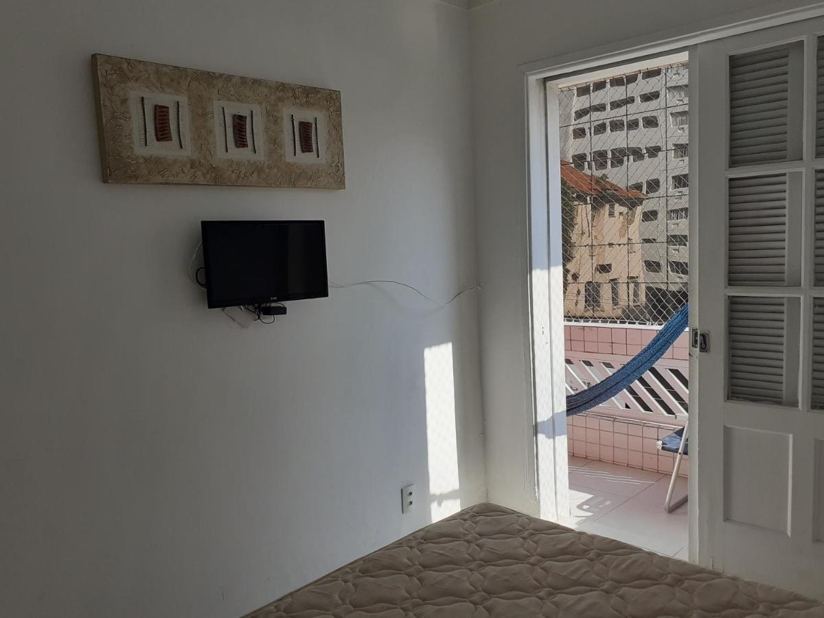Apartamento Vento E Mar - 2 Quartos Com Sacada Na Quadra Da Praia Do Gonzaga Santos  Bagian luar foto