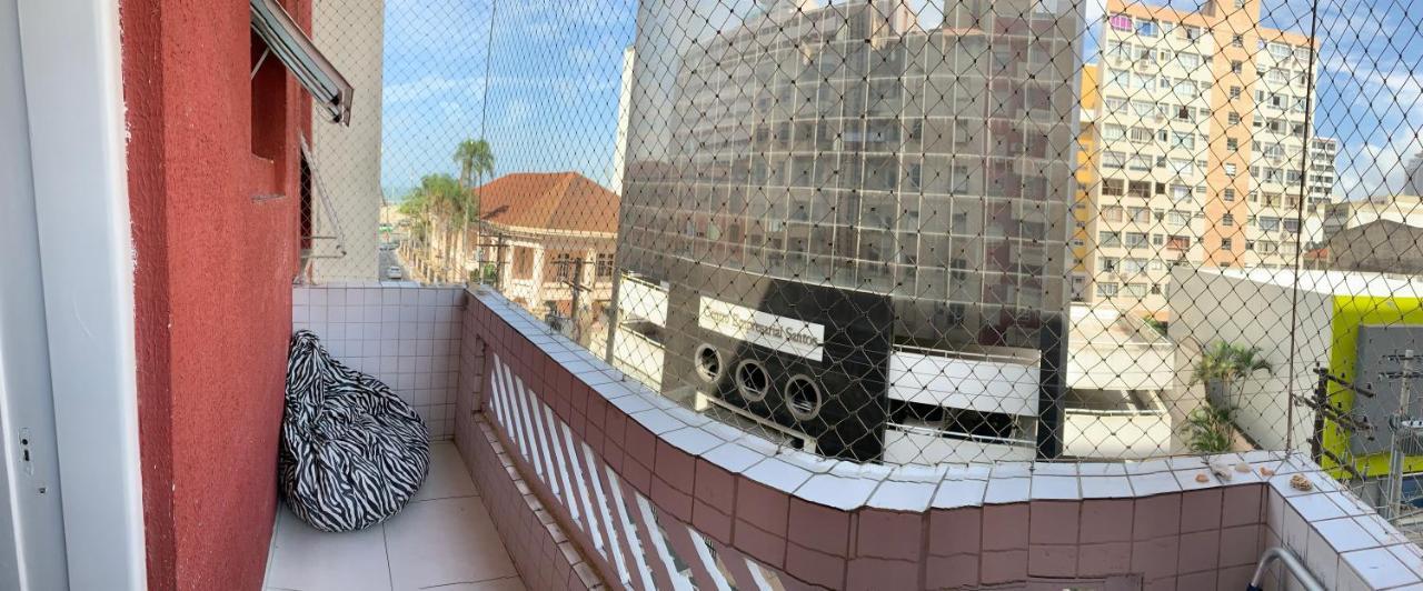 Apartamento Vento E Mar - 2 Quartos Com Sacada Na Quadra Da Praia Do Gonzaga Santos  Bagian luar foto