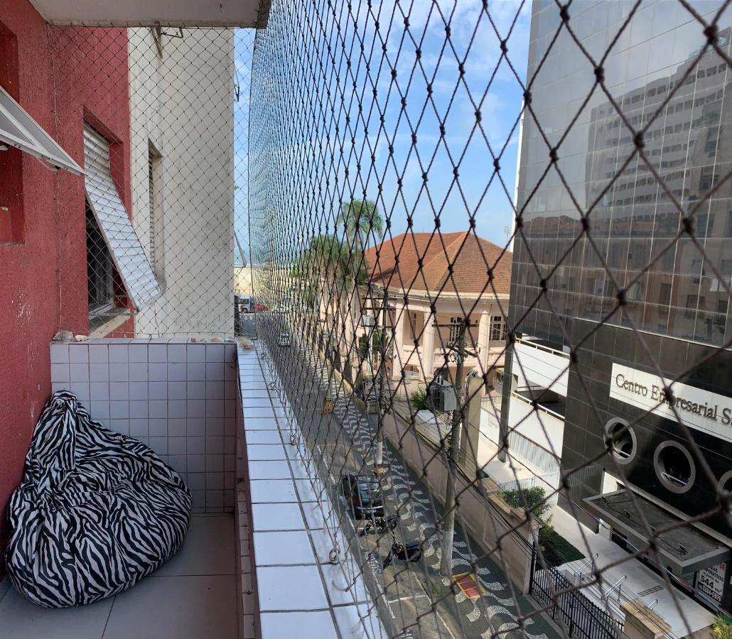 Apartamento Vento E Mar - 2 Quartos Com Sacada Na Quadra Da Praia Do Gonzaga Santos  Bagian luar foto